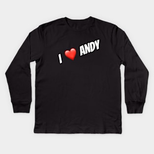 i ❤️ andy Kids Long Sleeve T-Shirt